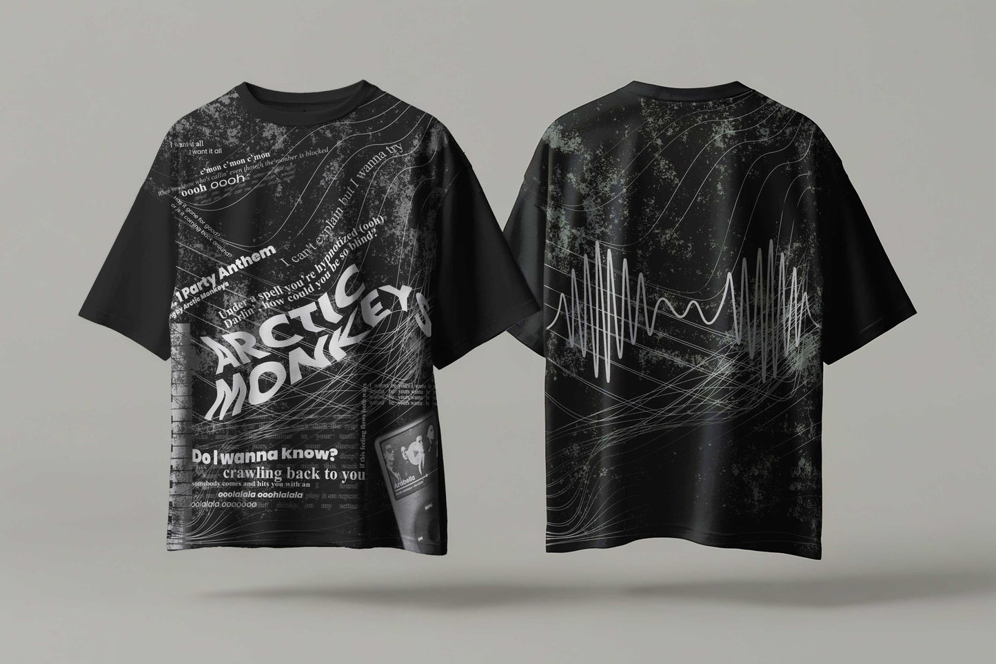 Side A: Arctic Monkeys Oversized Tee – 240 GSM French Terry Cotton | Unisex Streetwear