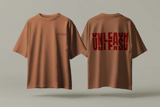 UNLEASH Oversized Tee – 240 GSM French Terry Cotton | Bold Minimalist Streetwear