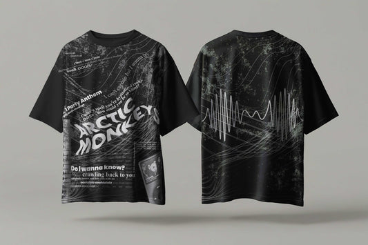 Side A: Arctic Monkeys Oversized Tee – 240 GSM French Terry Cotton | Unisex Streetwear