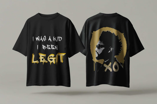 Side A: Legit XO Oversized Tee – 240 GSM French Terry Cotton | Unisex Streetwear